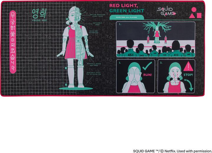 Actual product image Cinereplicas Squid Game desk pad Young-Hee Blue Print (XL)