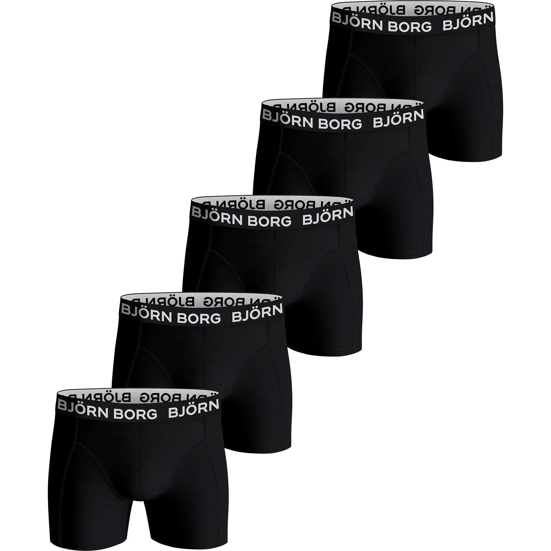 Björn Borg, Herren, Unterhosen, Cotton Stretch Trunks Big Logo 5P, Mehrfarbig, (XL, 5er Pack)