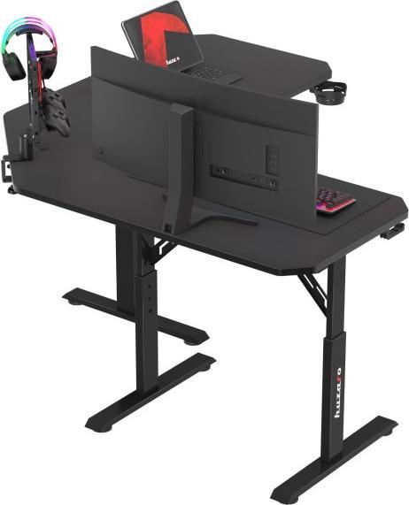 Produktbild Huzaro Verstellbarer Eck-Gaming-Schreibtisch Hero 7.3 Schwarz 140 cm
