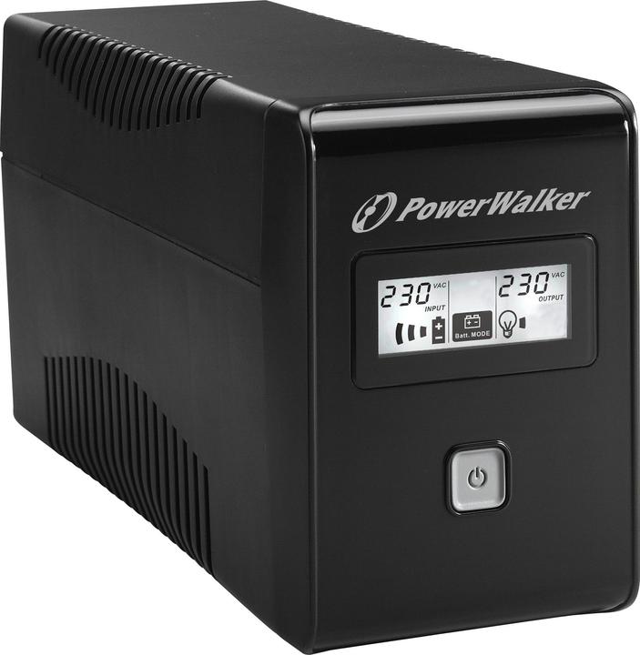 Produktbild Powerwalker VI 650 LCD Schuko 650VA / 360W Line-Interactive USV Tower AVR LCD (650 VA, 360 W, Line-Interaktiv USV)