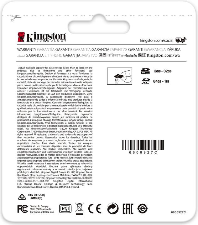 Productafbeelding Kingston Canvas Go! Plus microSD (256 GB, microSDXC, U3, UHS-I)