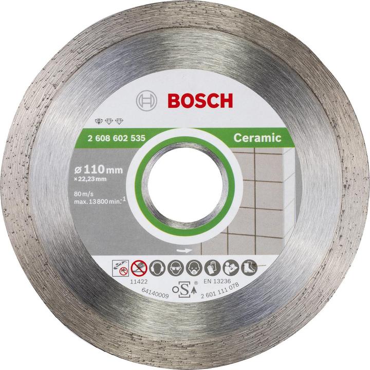 Actual product image Bosch Professional Zubehör Diamond saw blade Standard for Ceramic, 110 x 22.23 x 1.6 x 7.5 mm