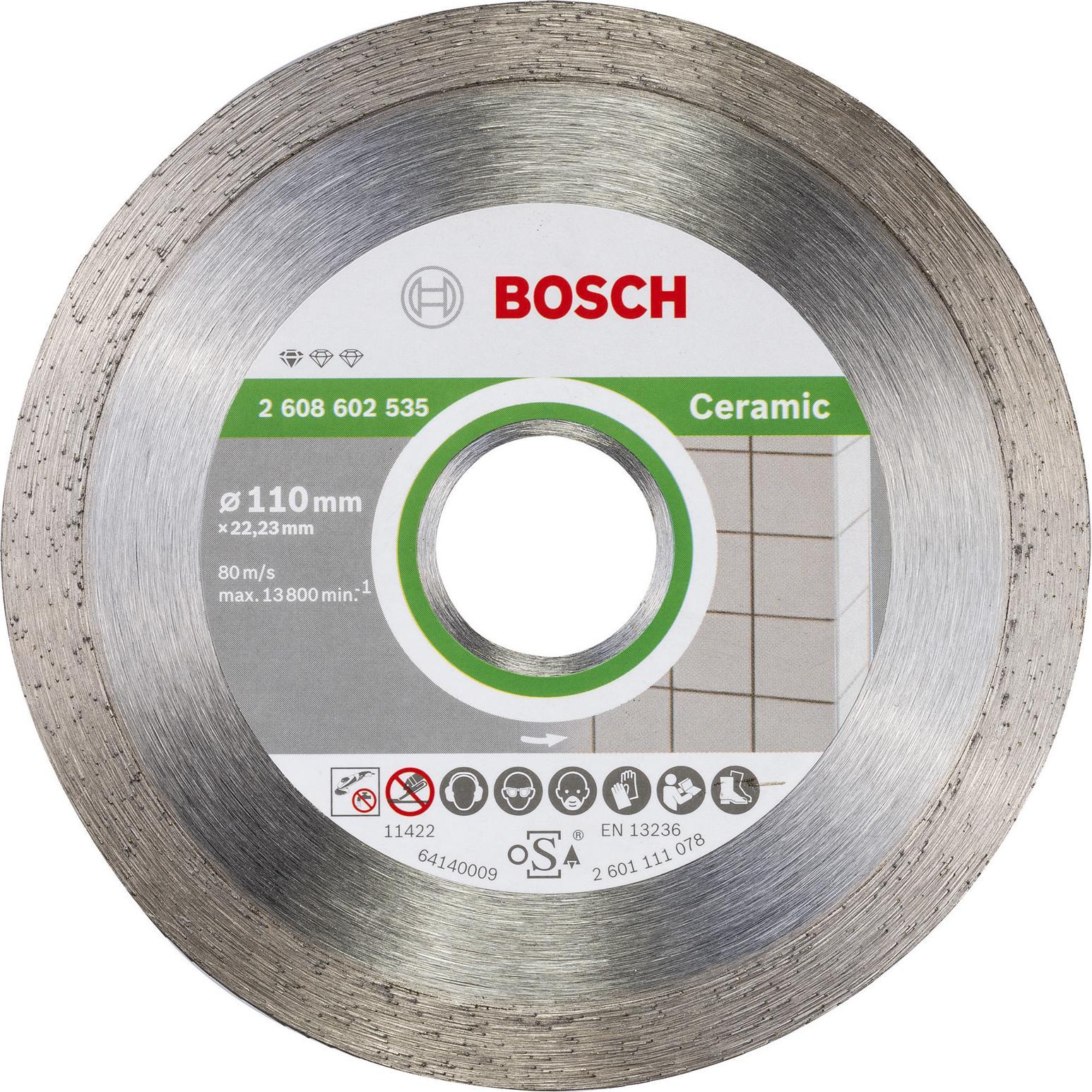 Bosch Professional Zubehör, Sägeblatt, Diamanttrennscheibe Standard for Ceramic, 110 x 22,23 x 1,6 x 7,5 mm