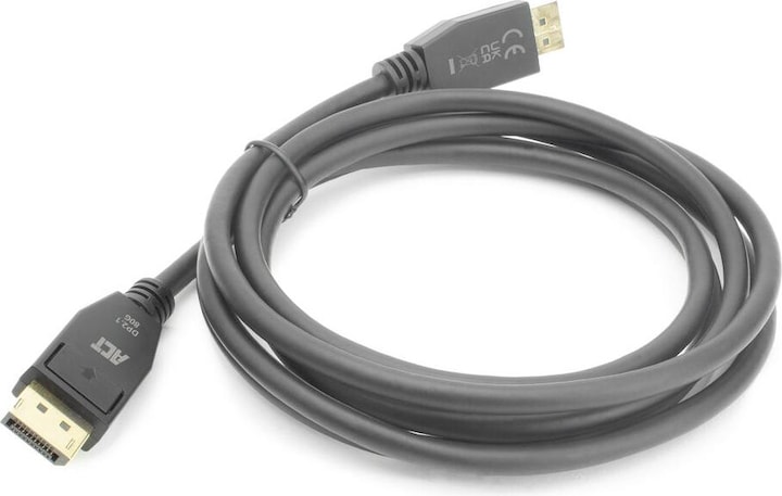 Produktbild 2 meters 4K@240Hz, 8K@60Hz or 10K@30Hz DisplayPort 2.1 cable, DP80 UHBR20 (2 m, DisplayPort)