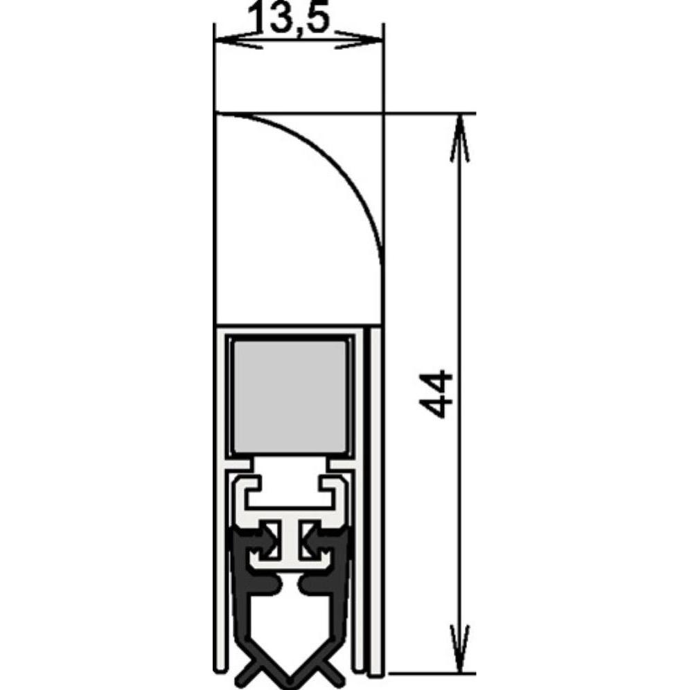 Athmer, Türdichtung, Trdichtung Wind-Ex 1-311 1-seitig Lnge 735 mm wei