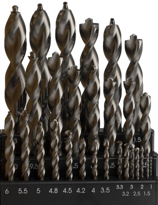 Actual product image Heller HSS metal twist drill bit set 25 (1.0-13mm)