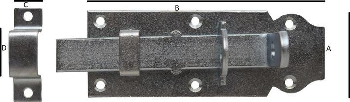Actual product image Dönges Lock bolt with loop, 140 mm, version C (1 pcs.)