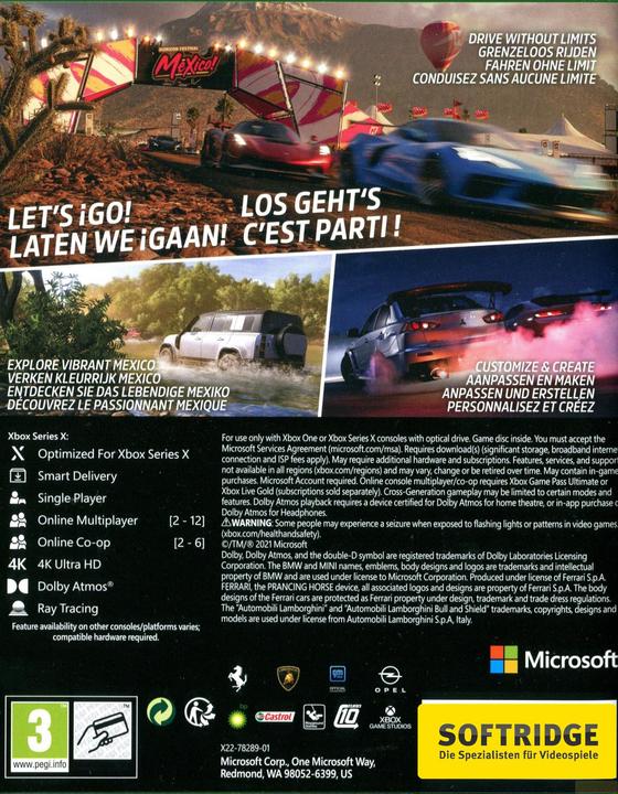 Produktbild Microsoft Forza Horizon 5 (Xbox One X, Xbox Series X, Multilingual)