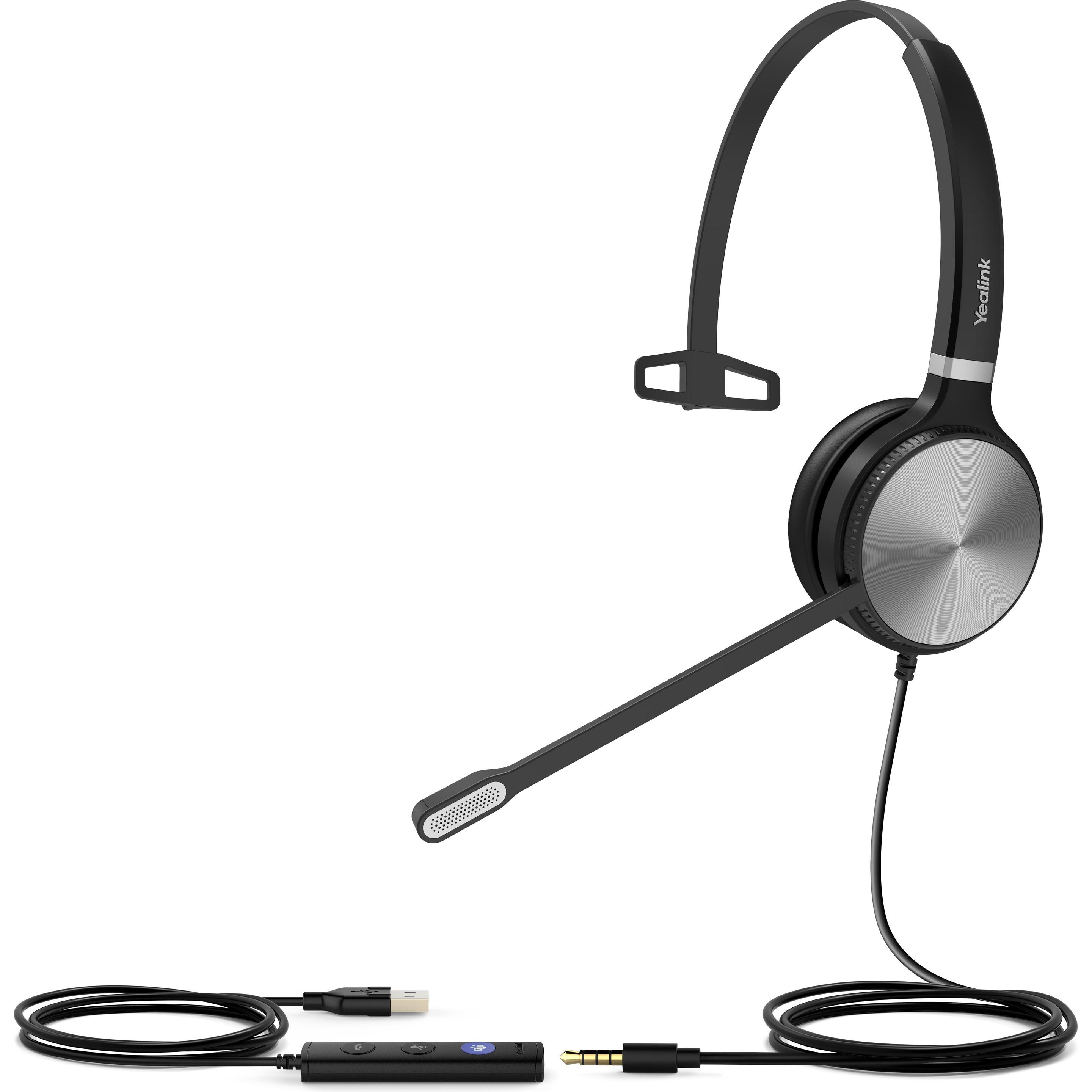 Thumbnail - Yealink UH36M (Kabelgebunden, USB-A), Office Headset, Schwarz, Silber