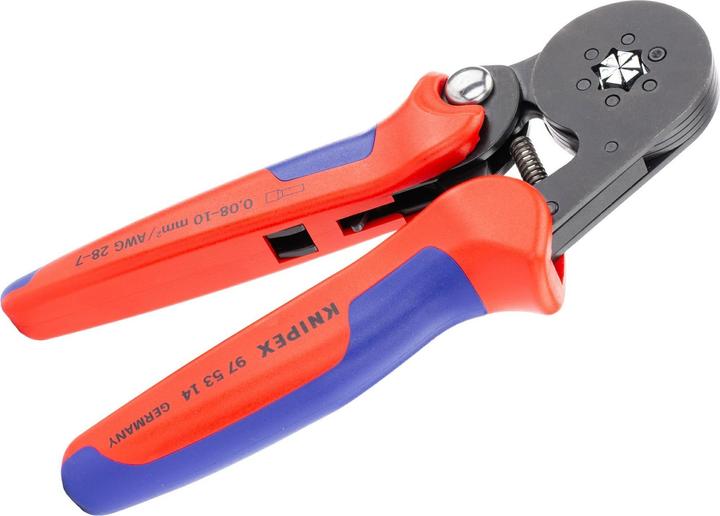 Productafbeelding Knipex Zelfinstellende krimptang voor adereindhulzen met zijaansluiting 97 53 14 (180 mm)