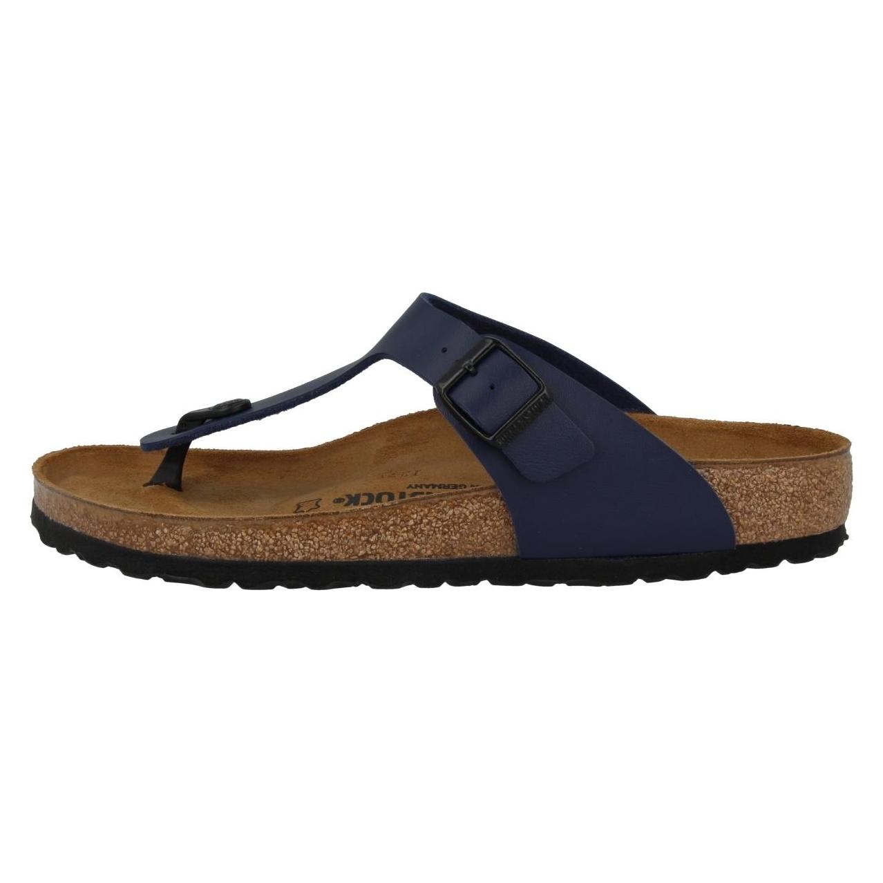 Birkenstock, Vrouwen, Sandalen, Gizeh Birko-Flor smal, Blauw, (36)