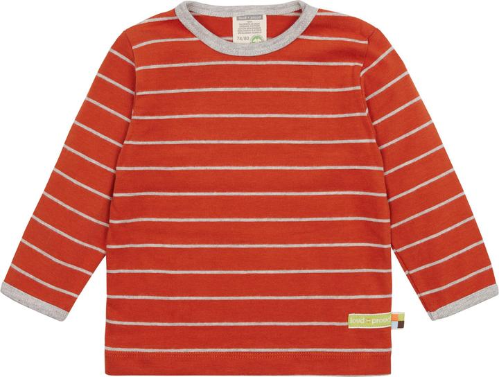 Immagine prodotto loud + proud Camicia manica lunga a righe terracotta (68)