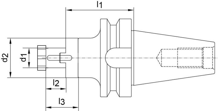 Actual product image Fortis Combi arbor BT 40 arbor 32 mm projection length 60 mm