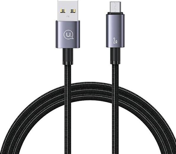 Usams Kabel USB na Micro-USB 2A 2m Fast Charging stalowy/tarnish SJ670USB01 (US-SJ670) (2 m, USB 2.0)