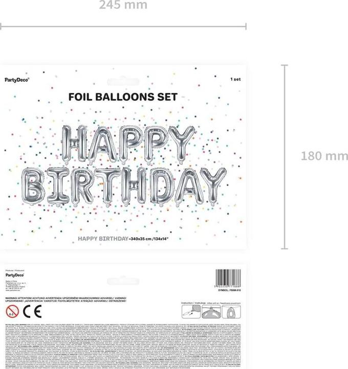 Produktbild TOP Ballonset silber (1x)