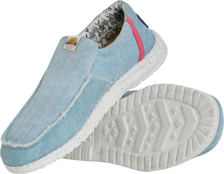 Actual product image Weird Fish Womens/Ladies Shoaler Washed Canvas Slip-on Lightweight Shoes (39.5)