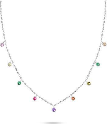 Immagine prodotto Brilio Argento - Collana in argento con zirconi colorati NCL60W