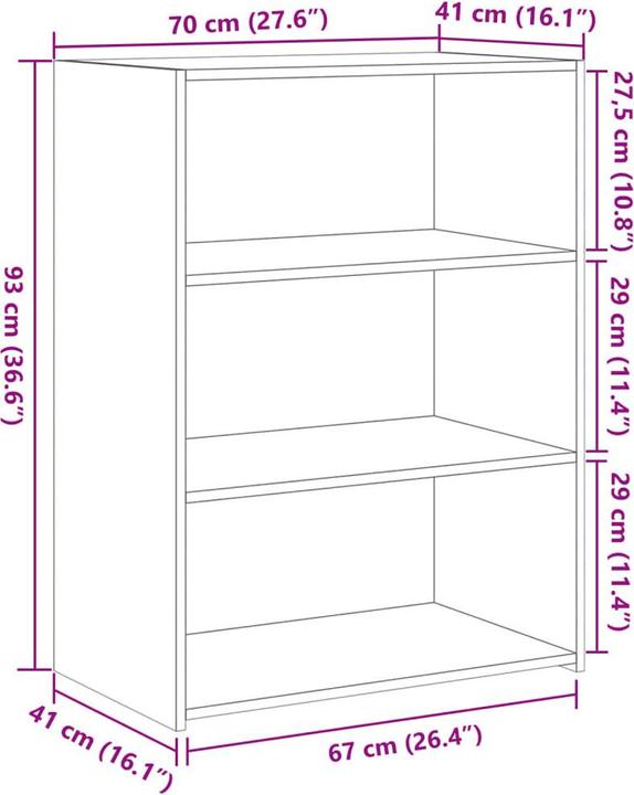 Immagine prodotto VidaXL Credenza (70 x 41 x 93 cm)