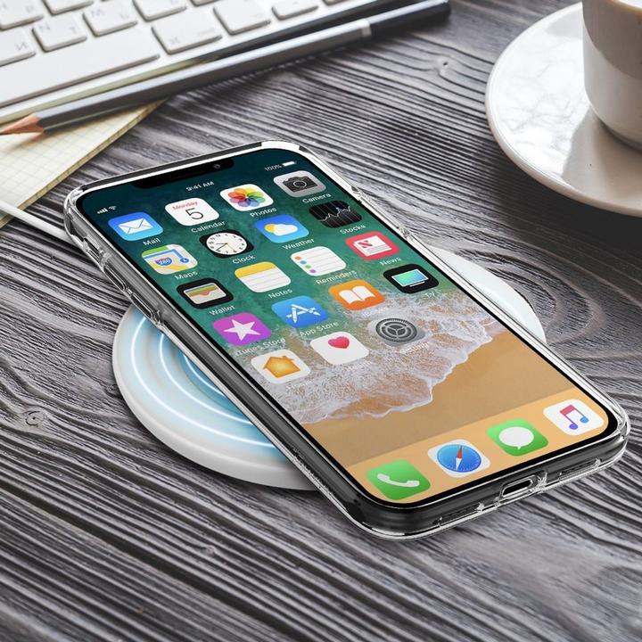 Produktbild König Design Apple iPhone X Hülle Transparent Silikon Case durchsichtige Handyhülle Bumper (Apple iPhone X)