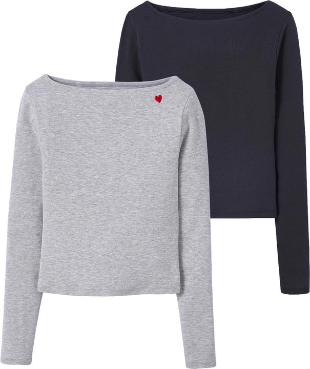 Image du produit Jonen 2er-Pack gerippte Mädchen Shirts (134)