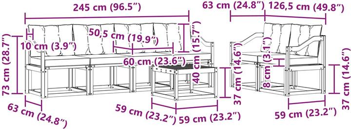 Produktbild vidaXL Outdoor-Sofa