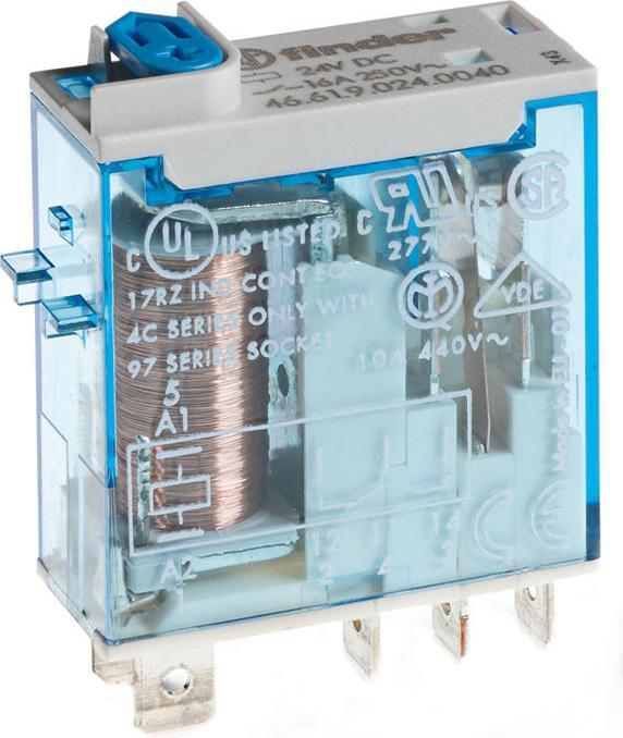 Produktbild Finder Relais 16A 24VDC 1-Wechsler mit LED