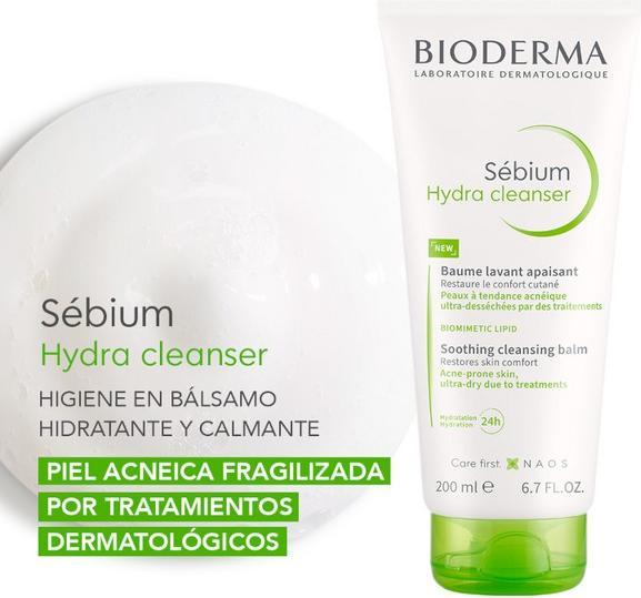 Image du produit Bioderma Sebium Hydra nettoyant émulsionné Cuir sujet à l'acné, 200 ml (Lotion nettoyante, 200 ml)
