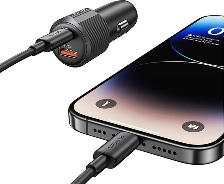 Produktbild Usams CC283 60W A+C Dual-port Fast Car Charger - YT Series Black