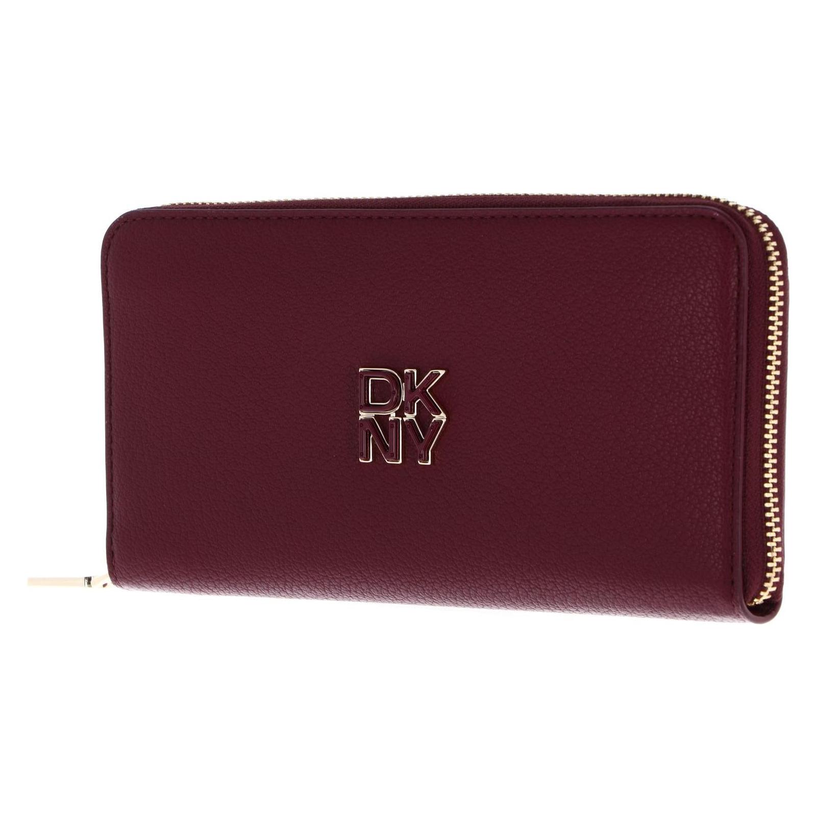 Dkny, Damen, Portemonnaie, Milan Tie Zip Around Wallet, Rot