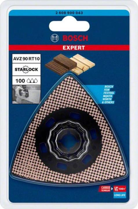 Produktbild Bosch Professional Zubehör EXPERT Sanding Plate AVZ 90 RT10 Blatt für Multifunktionswerkzeuge, 90 mm (100)