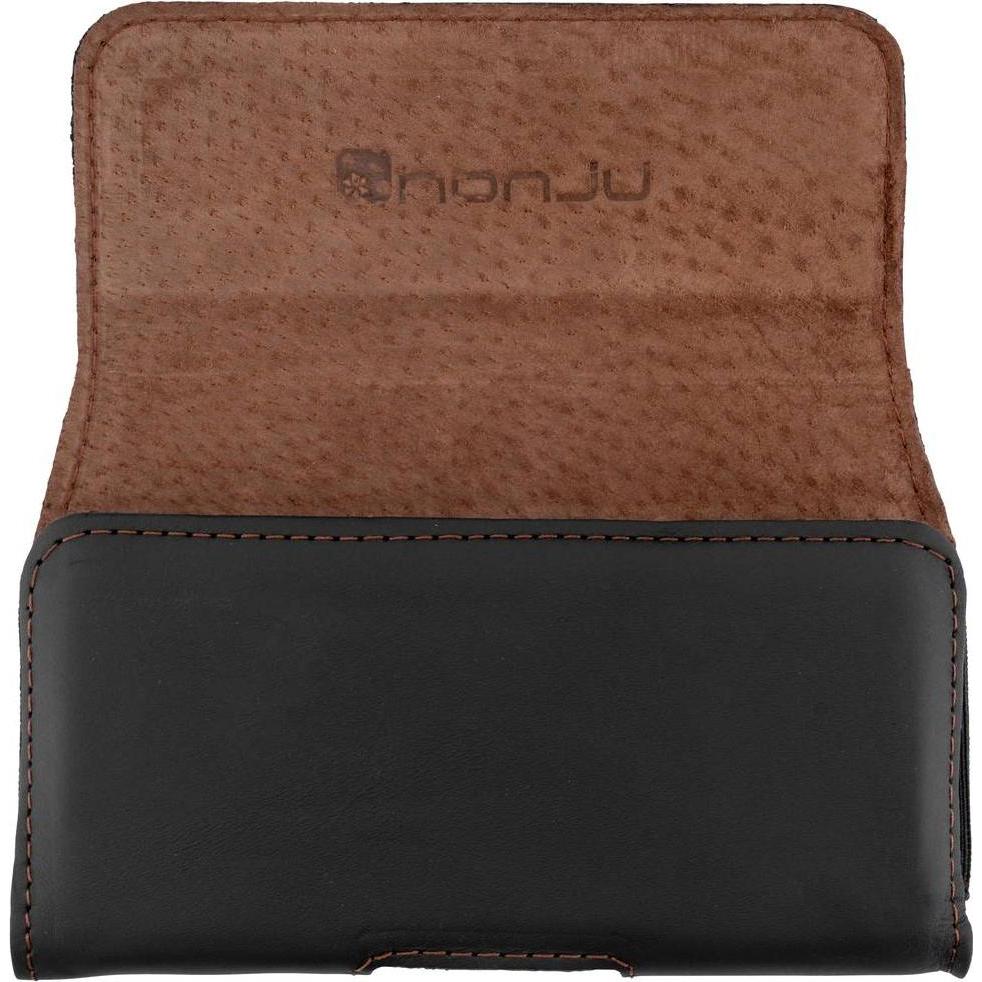 Thumbnail - Honju, Bauchtasche, horizon Glattleder Universal Gürteltasche für Smartphones, Schwarz