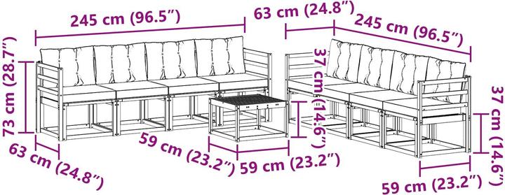 Produktbild vidaXL Outdoor-Sofa