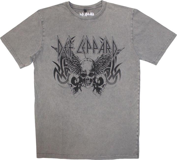 Actual product image Def Leppard Tribal Skull Stone Wash (XL)