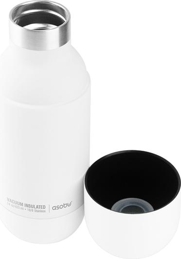 Image du produit Asobu ORB - Bouteille isolante en acier inoxydable avec gobelet blanc (0.46 l)
