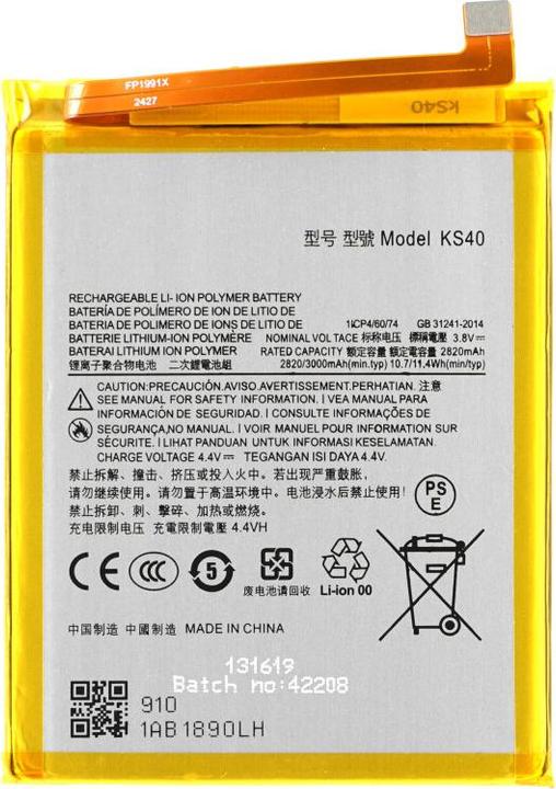 Actual product image OEM MPS battery KS40 for Motorola Moto E6/E6i/E6 Play