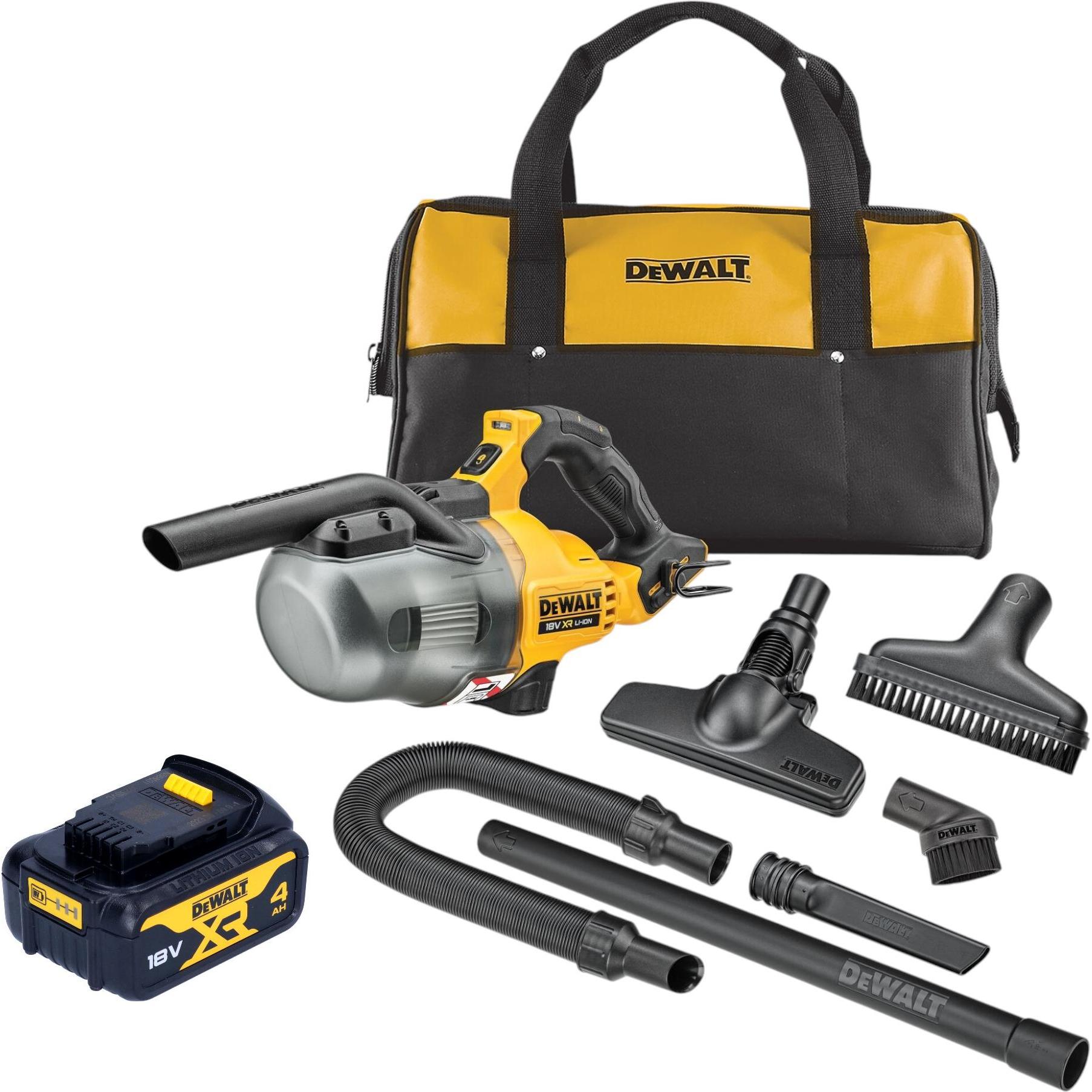 DeWalt, Industriestaubsauger, DCV 501 LN Akku Stabsauger 18 V 0,7 l Staubklasse L + 1x Akku 4,0 Ah - ohne Ladegerät (Tro...