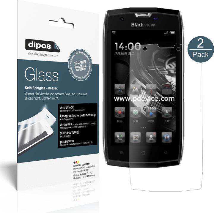 Actual product image Dipos Screen Protector Anti-Shock (2 Piece, Blackview BV7000 Pro)