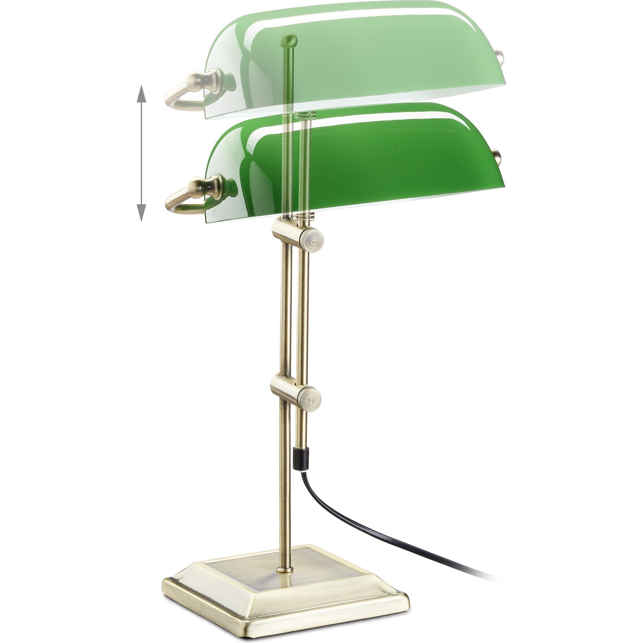 Thumbnail - Relaxdays, Tischlampe, Bankerlampe (E27)