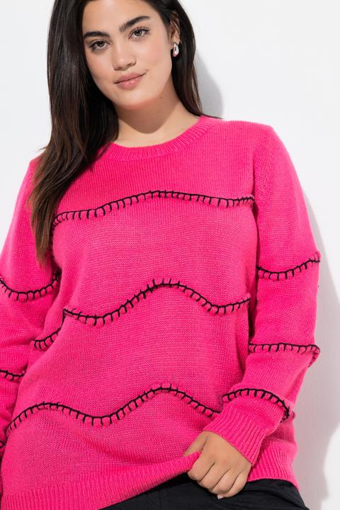 Immagine prodotto Angel of Style Pullover dal taglio dritto con design a onde (50, 52)