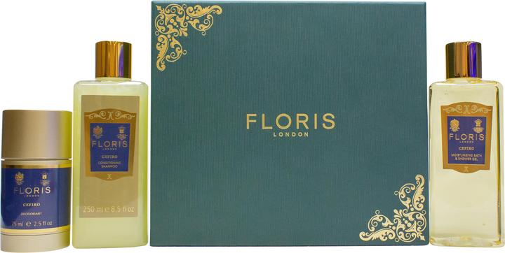 Floris Cefiro Gift Set 250ml Shower Gel + 250ml Shampoo + 75ml Deodorant Stick (Body care set)