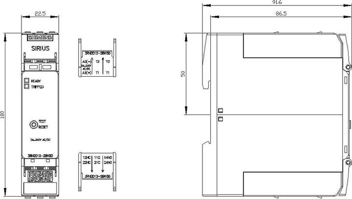 Produktbild Siemens Thermistor motor unit 22.5mm enclosure