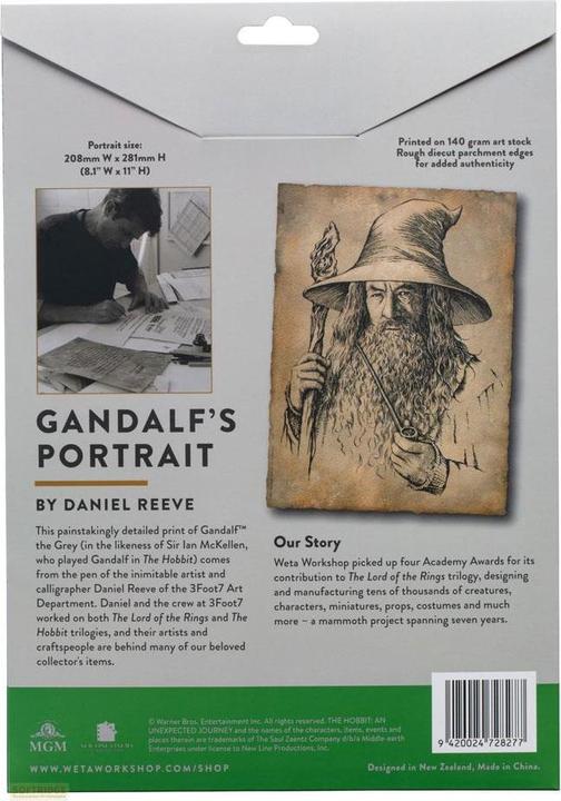 Image du produit Weta Workshop The Lord of the Rings - Portrait of Gandalf The Grey Statue Art Print (21 x 28 cm)