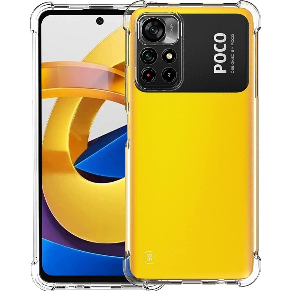 Thumbnail - Screenguard Xiaomi Poco M4 Pro 5G Hülle Crystal Soft Airbag Bumper (Xiaomi Poco M4 Pro), Smartphone Hülle, Transparent
