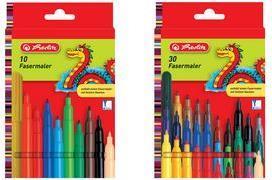 Actual product image Herlitz Fibre-tip pens, 30-count cardboard box (Mixed colours, 30 x)