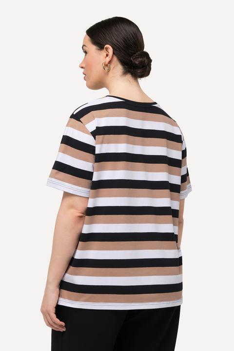 Produktbild Ulla Popken T-Shirt, Ringel, Rundhalsausschnitt, Halbarm (46, 48)
