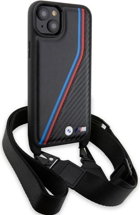 Immagine prodotto BMW BMHCP15S23PSVTK Custodia rigida per iPhone 15 / 14 / 13 czarny/nero M Edition Carbon Tricolor Lines (Apple iPhone 13, Apple iPhone 14, Apple iPhone 15)
