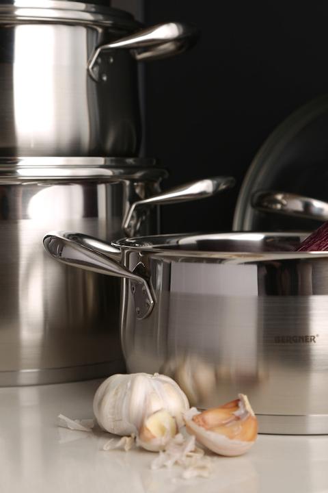 Actual product image Bergner Puodų rinkinys Gourmet 8 dalys (BG-6523) (Pot, Stainless steel)