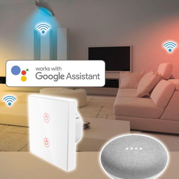Actual product image Hama WiFi touch wall switch