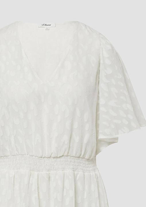 Produktbild S.Oliver Kleid Festliches Maxikleid aus Struktur-Chiffon mit gesmokter Taille (36)