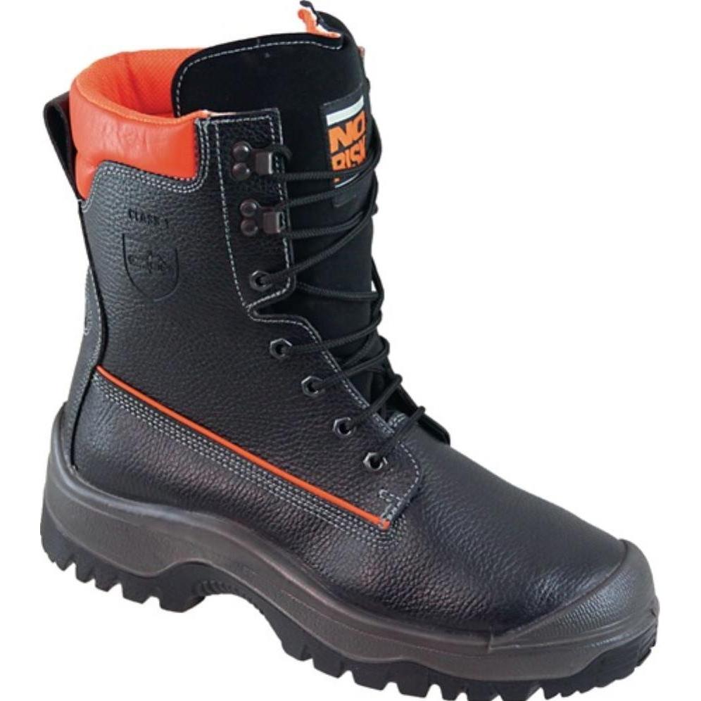 HP Autozubehör, Sicherheitsschuhe, Forstsicherheitsstiefel NoRisk Grösse 42 schwarz/orange Rindleder S3 SRC EN ISO 20345...